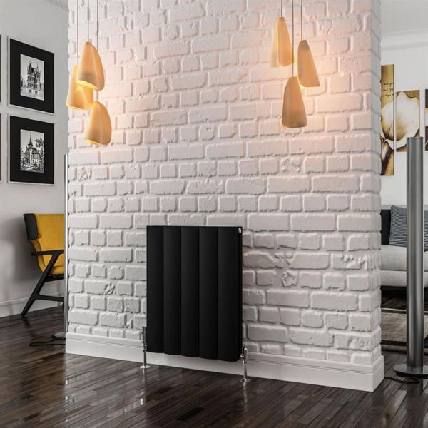 Eastbrook Guardia 600 x 470 Matt Black Aluminium Designer Radiator #2