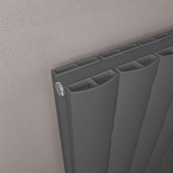Eastbrook Guardia 600 x 660 Matt Anthracite Aluminium Designer Radiator #3