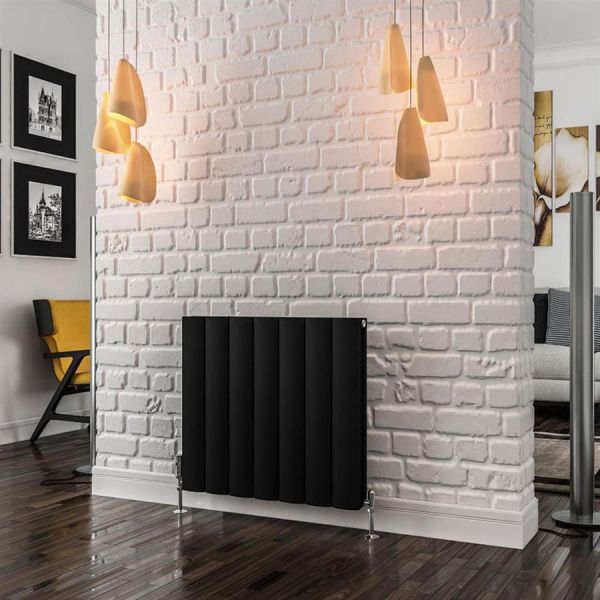 Eastbrook Guardia 600 x 660 Matt Black Aluminium Designer Radiator #2
