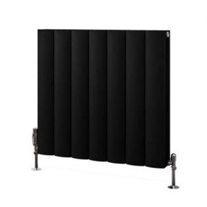 Eastbrook Guardia 600 x 660 Matt Black Aluminium Designer Radiator