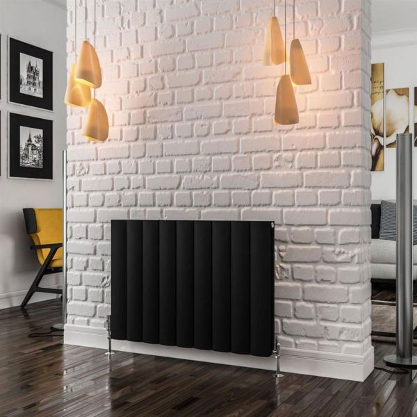 Eastbrook Guardia 600 x 850 Matt Black Aluminium Designer Radiator #2