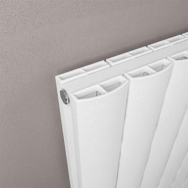 Eastbrook Guardia 600 x 850 Matt White Aluminium Designer Radiator #3