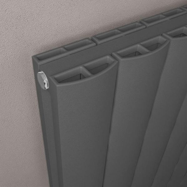 Eastbrook Guardia 1200 x 280 Matt Anthracite Aluminium Designer Radiator #3