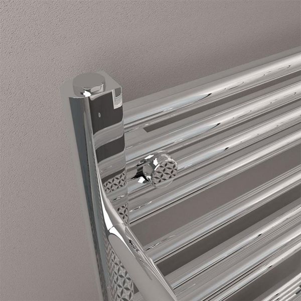 Eastbrook Haddenham 1200 x 500 Straight Chrome Towel Rail with Heated Shelves #3