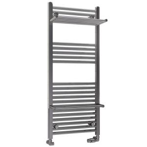 Eastbrook Haddenham 1200 x 500 Straight Chrome Towel Rail with Heated Shelves