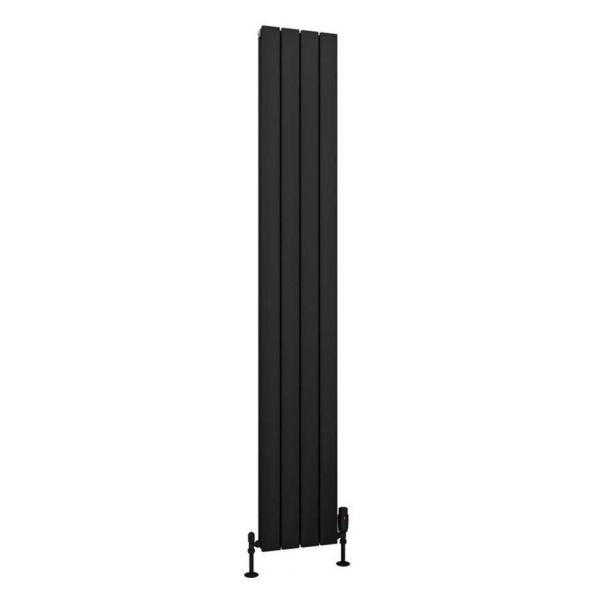 Eastbrook Hadleigh 1800 x 275 Matt Black Aluminium Designer Radiator