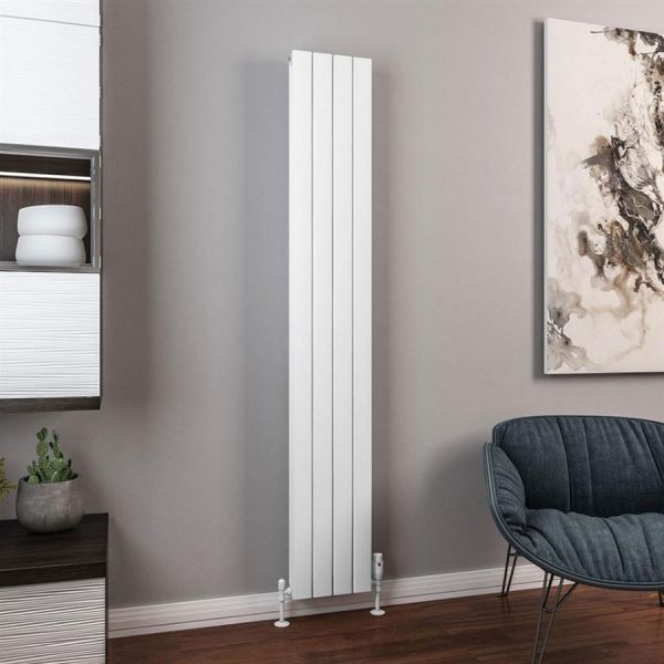 Eastbrook Hadleigh 1800 x 275 Matt White Aluminium Designer Radiator #2