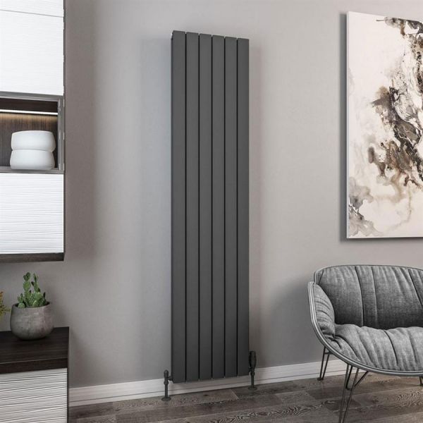 Eastbrook Hadleigh 1800 x 415 Matt Anthracite Aluminium Designer Radiator #2