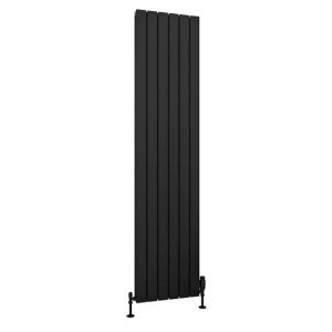 Eastbrook Hadleigh 1800 x 415 Matt Black Aluminium Designer Radiator