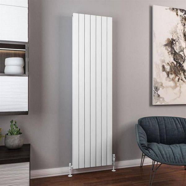 Eastbrook Hadleigh 1800 x 485 Matt White Aluminium Designer Radiator #2