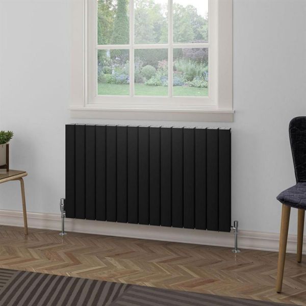 Eastbrook Hadleigh 600 x 1045 Matt Black Aluminium Designer Radiator #2