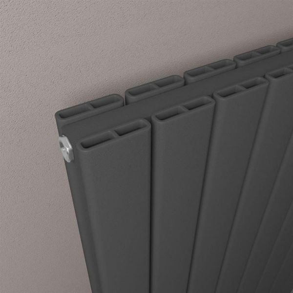 Eastbrook Hadleigh 600 x 1255 Matt Anthracite Aluminium Designer Radiator #3