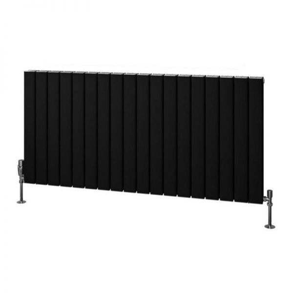 Eastbrook Hadleigh 600 x 1255 Matt Black Aluminium Designer Radiator