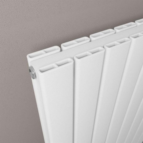 Eastbrook Hadleigh 600 x 1255 Matt White Aluminium Designer Radiator #3