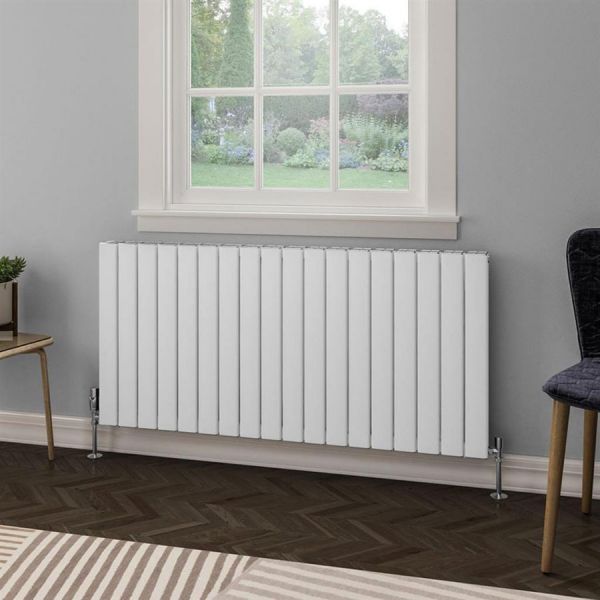 Eastbrook Hadleigh 600 x 1255 Matt White Aluminium Designer Radiator #2