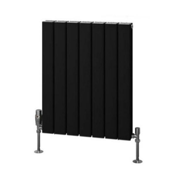 Eastbrook Hadleigh 600 x 485 Matt Black Aluminium Designer Radiator