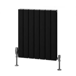 Eastbrook Hadleigh 600 x 485 Matt Black Aluminium Designer Radiator