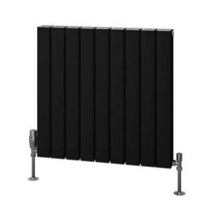 Eastbrook Hadleigh 600 x 625 Matt Black Aluminium Designer Radiator