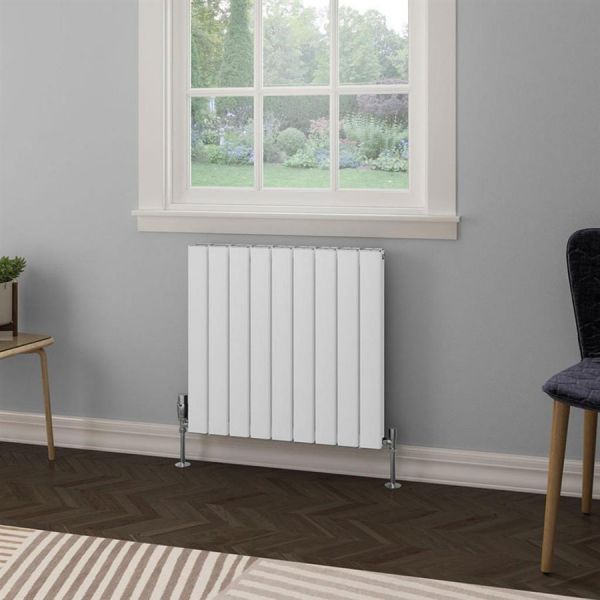 Eastbrook Hadleigh 600 x 625 Matt White Aluminium Designer Radiator #2