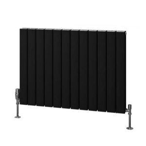 Eastbrook Hadleigh 600 x 835 Matt Black Aluminium Designer Radiator