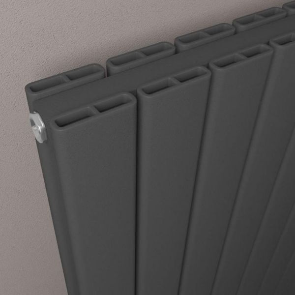 Eastbrook Hadleigh 1800 x 555 Matt Anthracite Aluminium Designer Radiator #3