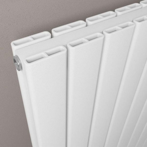Eastbrook Hadleigh 1200 x 415 Matt White Aluminium Designer Radiator #3