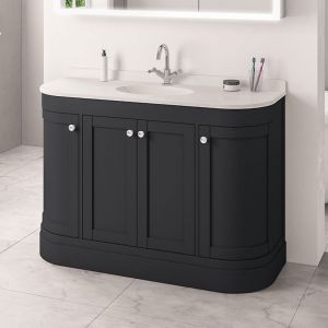 Eastbrook Hardwick 1200 Anthracite Floor Standing Curved Vanity Unit
