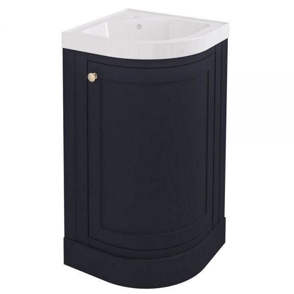 Eastbrook Hardwick 430 Anthracite Floor Standing Curved Corner Vanity Unit