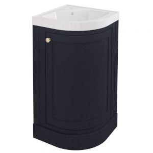 Eastbrook Hardwick 430 Anthracite Floor Standing Curved Corner Vanity Unit