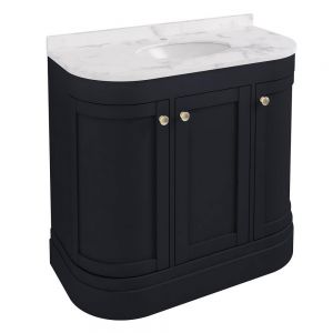Eastbrook Hardwick 900 Anthracite Floor Standing Curved Vanity Unit