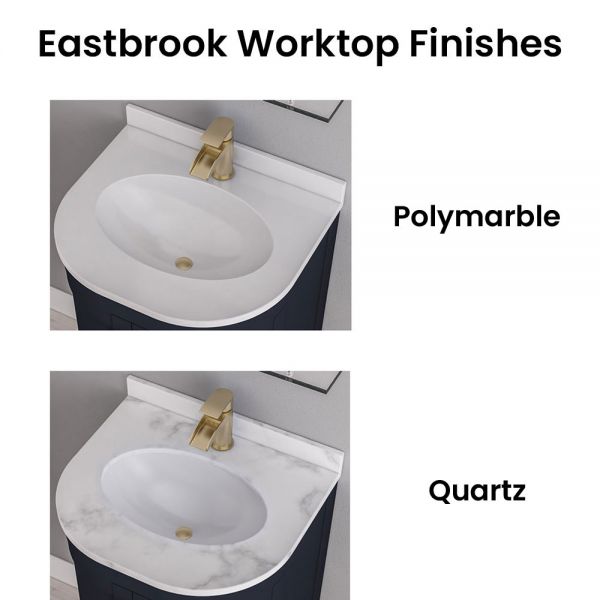 Eastbrook Hardwick 900 Anthracite Floor Standing Right Hand Curved Vanity Unit #3