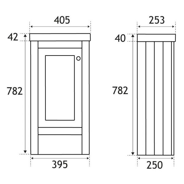 Eastbrook Hardwick 390 Anthracite Floor Standing Cloakroom Vanity Unit #2
