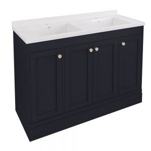 Eastbrook Hardwick 1200 Anthracite Floor Standing Square Double Vanity Unit