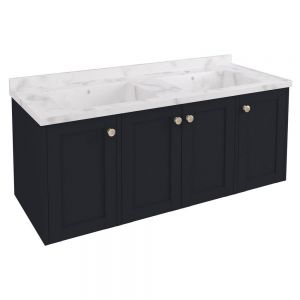 Eastbrook Hardwick 1200 Anthracite Wall Hung Square Double Vanity Unit