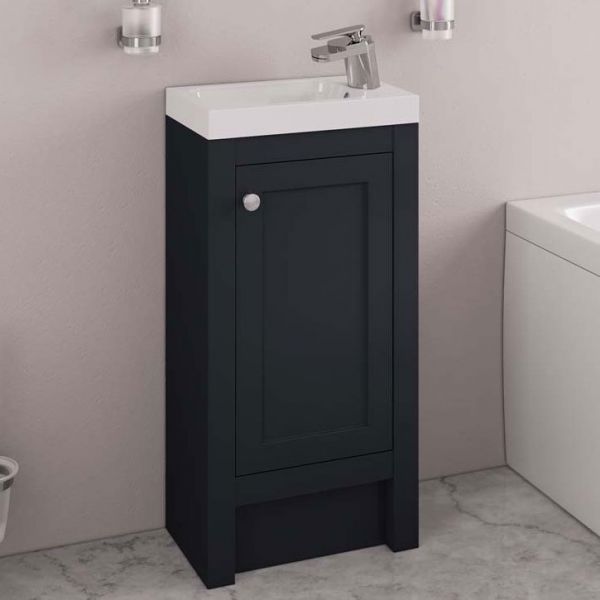 Eastbrook Hardwick 390 Anthracite Floor Standing Cloakroom Vanity Unit