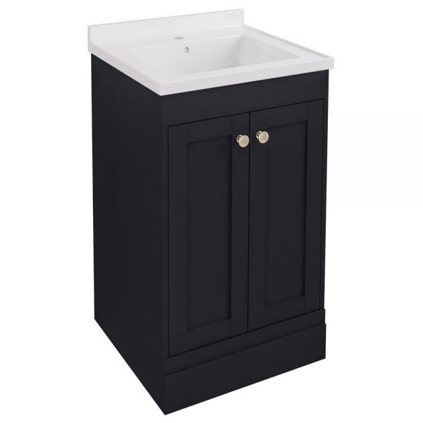 Eastbrook Hardwick 500 Anthracite Floor Standing Square Vanity Unit