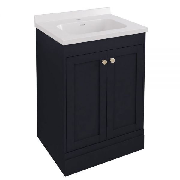 Eastbrook Hardwick 600 Anthracite Floor Standing Square Vanity Unit
