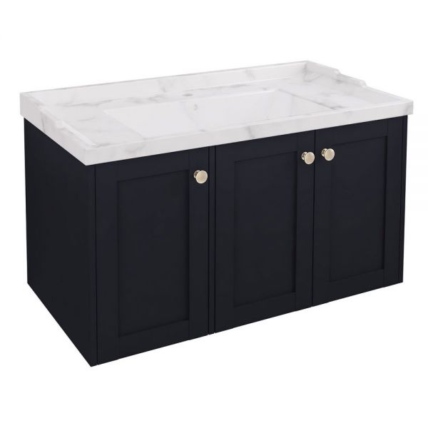 Eastbrook Hardwick 900 Anthracite Wall Hung Square Vanity Unit