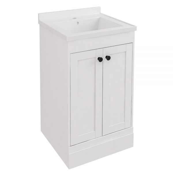 Eastbrook Hardwick 500 White Floor Standing Square Vanity Unit