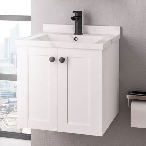Eastbrook Hardwick 500 White Wall Hung Square Vanity Unit