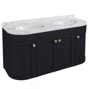 Eastbrook Hardwick 1200 Anthracite Wall Hung Curved Double Vanity Unit