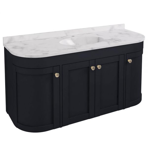 Eastbrook Hardwick 1200 Anthracite Wall Hung Curved Vanity Unit