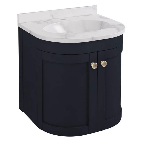 Eastbrook Hardwick 500 Anthracite Wall Hung Curved Vanity Unit #2