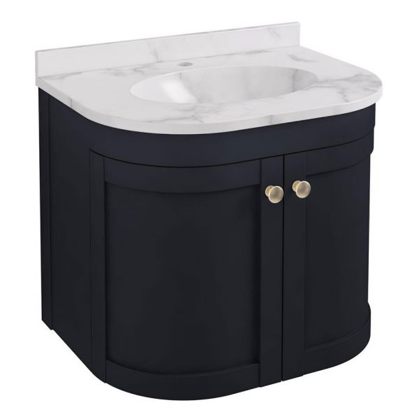Eastbrook Hardwick 600 Anthracite Wall Hung Curved Vanity Unit