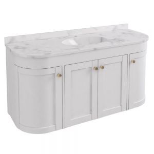 Eastbrook Hardwick 1200 White Wall Hung Curved Vanity Unit