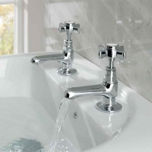 Eastbrook Haymarket Chrome Basin Pillar Taps