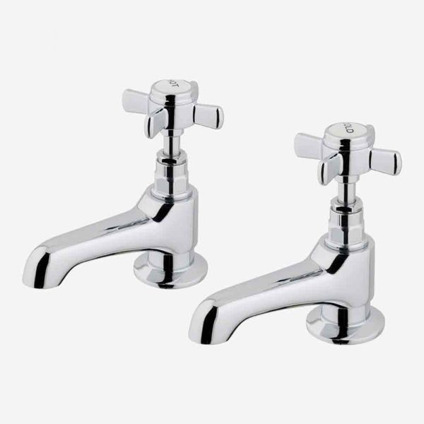 Eastbrook Haymarket Chrome Bath Pillar Taps
