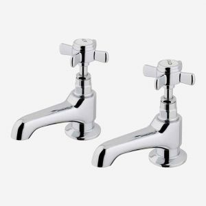 Eastbrook Haymarket Chrome Bath Pillar Taps