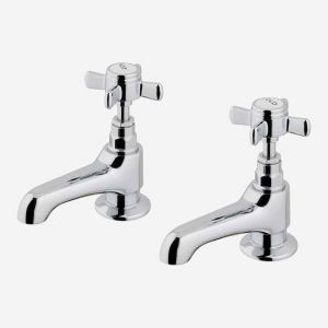 Eastbrook Haymarket Luxury Chrome Basin Pillar Taps