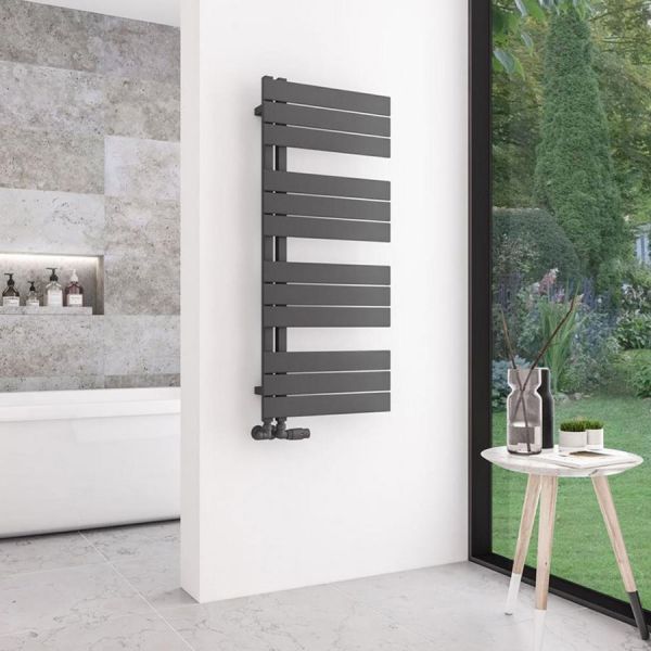 Eastbrook Helmsley 1150 x 500 Matt Anthracite Designer Towel Rail #2